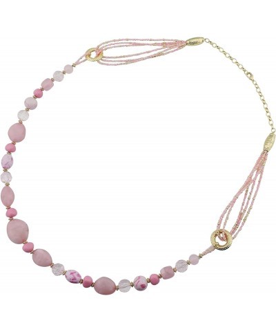 Long Beaded Necklace for Women Handmade Fashion Costume Chain Jewelry Gift 349-pink $10.83 Necklaces