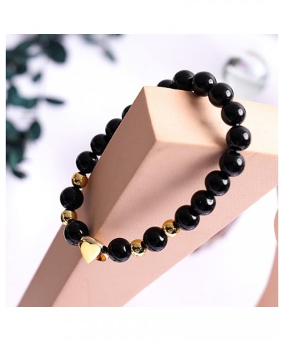 8mm 7Chakra Natural Stone Bead Bracelets for Women Love Spiritual Bracelet Adjustable Black-Custom 1 text $8.39 Bracelets