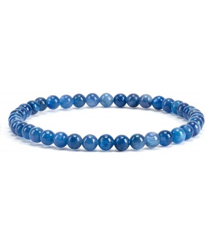 Small, Medium, Large Sizes - Gemstone Beaded Bracelets For Women, Men, and Teens - 4mm Round Beads Kyanite $10.34 Bracelets