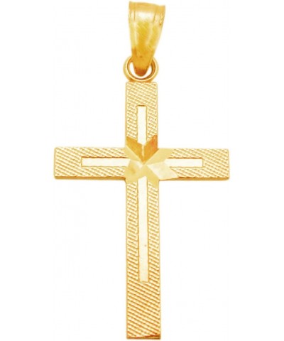 10K Yellow Gold Cross Pendant Cross Charm For Necklace $30.09 Pendants