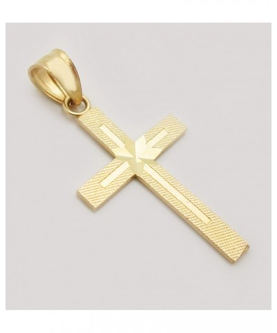 10K Yellow Gold Cross Pendant Cross Charm For Necklace $30.09 Pendants