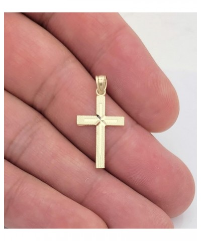 10K Yellow Gold Cross Pendant Cross Charm For Necklace $30.09 Pendants