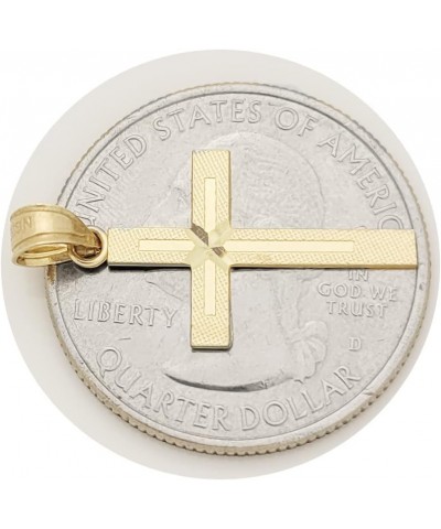 10K Yellow Gold Cross Pendant Cross Charm For Necklace $30.09 Pendants