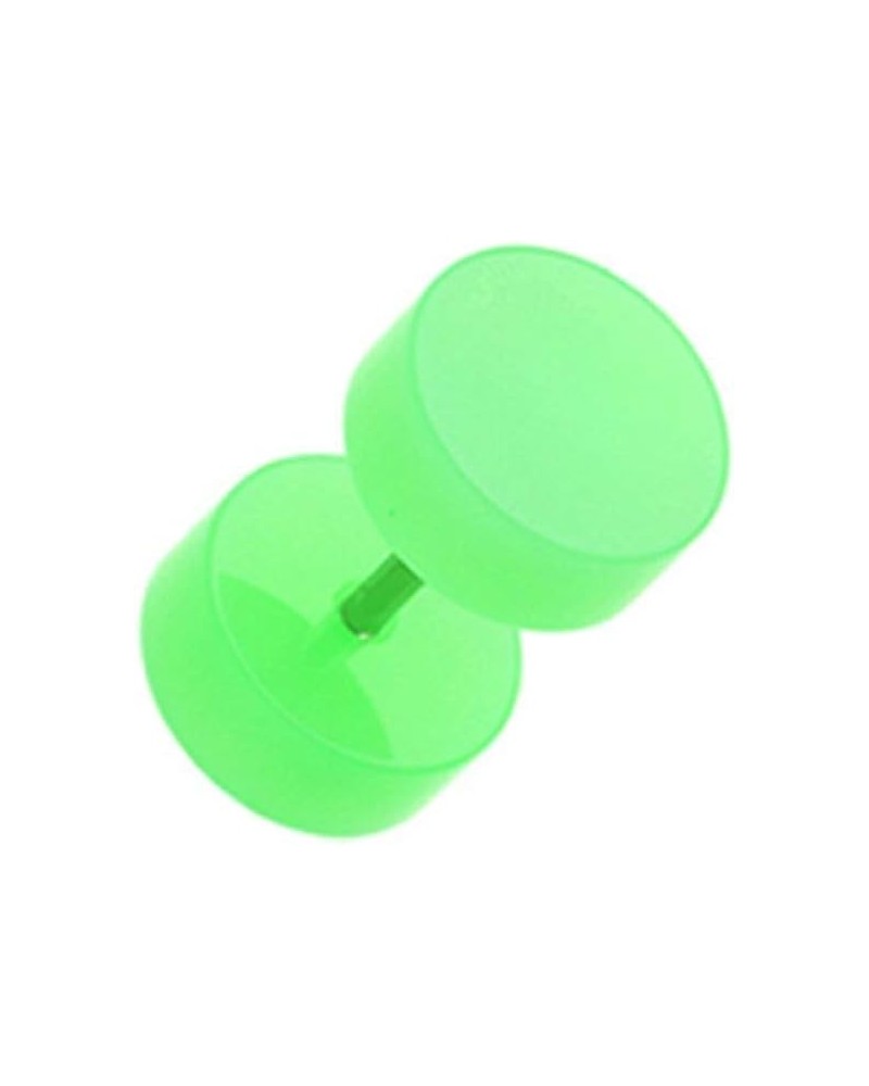 Neon Acrylic Fake Plug Green $9.68 Earrings