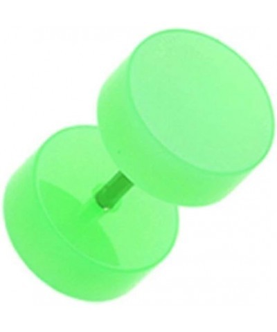 Neon Acrylic Fake Plug Green $9.68 Earrings