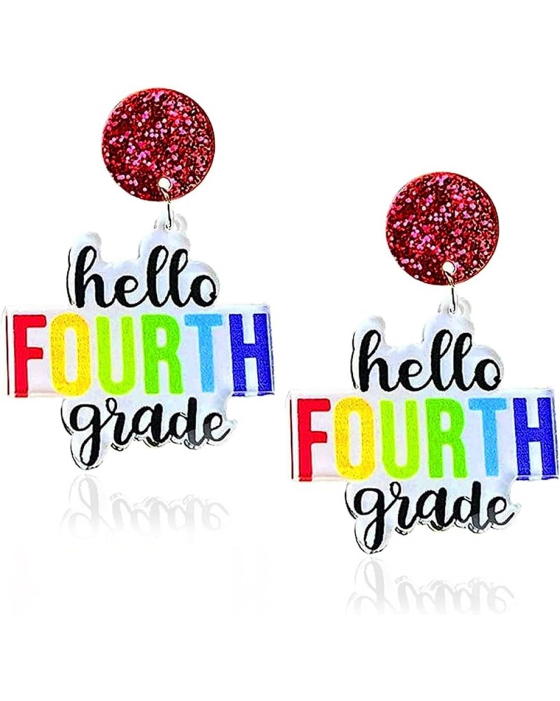 2023 Back to School Teacher Earrings for Women Girls Lightweight Acrylic Dangle Earrings for Teachers Appreciation Gifts from...