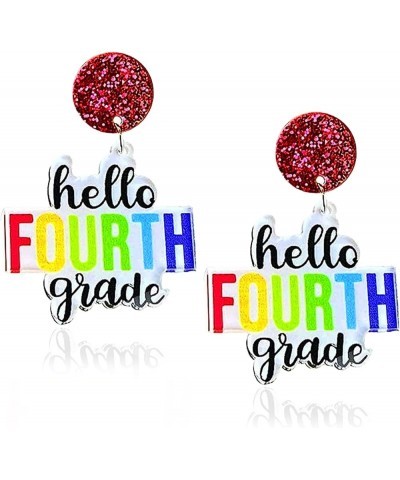 2023 Back to School Teacher Earrings for Women Girls Lightweight Acrylic Dangle Earrings for Teachers Appreciation Gifts from...