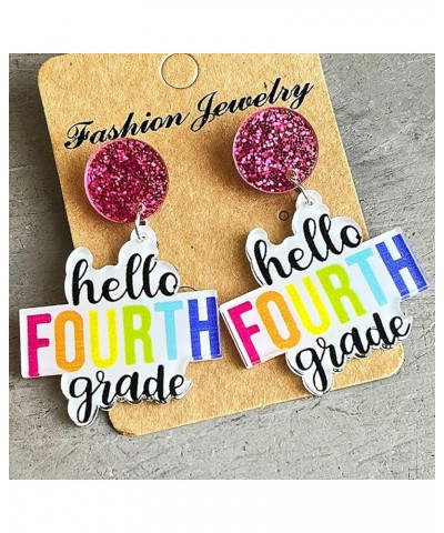 2023 Back to School Teacher Earrings for Women Girls Lightweight Acrylic Dangle Earrings for Teachers Appreciation Gifts from...