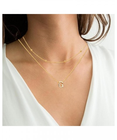 2Pcs Gold Layered Initial Necklaces for Women, 14K Gold Layered Necklace Set, Letter Pendant Choker Necklace, 26 Letters A-Z,...