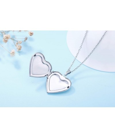 Locket Necklace that Holds Pictures Initial Alphabet A-Z Letter Pendant Necklace Platinum Plated Gifts for Women J $10.25 Nec...