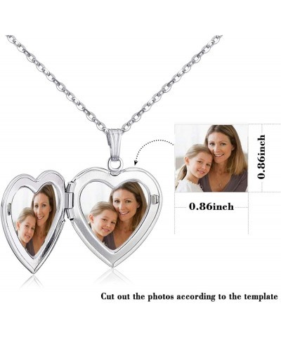 Locket Necklace that Holds Pictures Initial Alphabet A-Z Letter Pendant Necklace Platinum Plated Gifts for Women J $10.25 Nec...