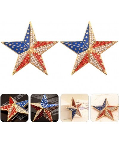 2pcs American Flag Brooch Wedding Star Brooches Costume Jewellery Broch American Flag Lapel Pin American Brooch American Flag...