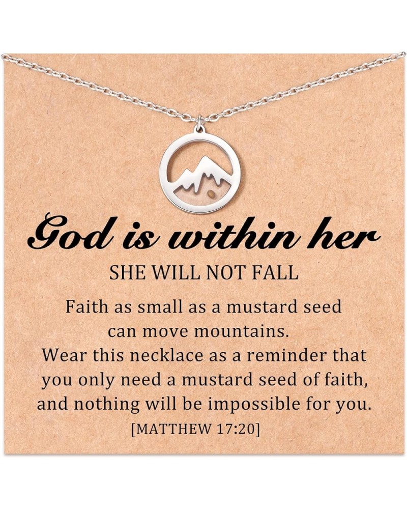 Real Mustard Seed Necklace, Christian Gifts for Women Faith Jewelry Gift, Inspirational Christian Religious Gifts for Women T...