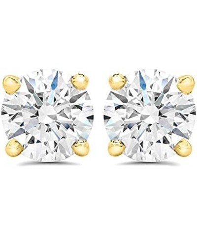 AGS Certified (Near Colorless I1-I2) 1/5ct TW to 2.00ct TW Natural Diamond Stud Earrings Set in 14K Gold with Screw Back 14k ...