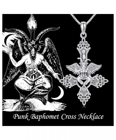 Black/Orthodox/American Flag/Baphomet Cross Necklace Sterling Silver St Michael/Muerte/Gabriel/Raphael Necklace for Men Catho...