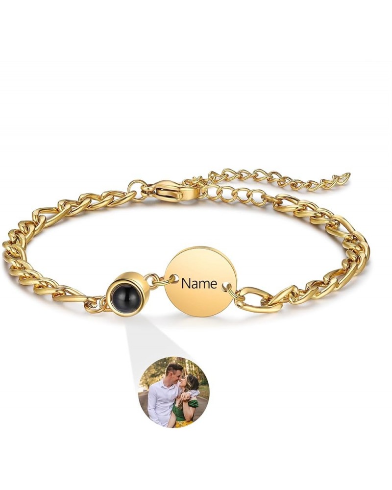 Personalized Picture Bracelet Custom Bracelet with Picture Inside Color Photo Projection Bracelet Memorial Gifts for Women Mo...