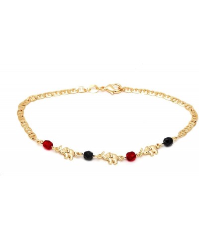 18K Gold Plated Elephant Anklet For Women - Made In Brazil ANK112-10 $10.39 Anklets