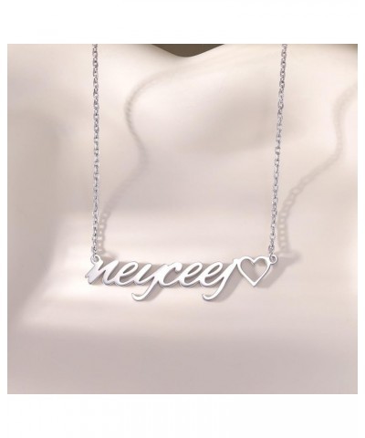 Custom Name Necklace Personalized Sterling Silver Necklaces for Women Customized Name Necklaces Pendant Jewelry Gifts for Wom...