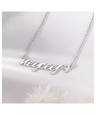 Custom Name Necklace Personalized Sterling Silver Necklaces for Women Customized Name Necklaces Pendant Jewelry Gifts for Wom...