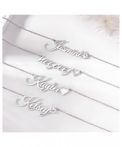 Custom Name Necklace Personalized Sterling Silver Necklaces for Women Customized Name Necklaces Pendant Jewelry Gifts for Wom...