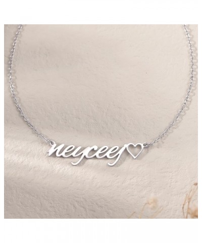 Custom Name Necklace Personalized Sterling Silver Necklaces for Women Customized Name Necklaces Pendant Jewelry Gifts for Wom...