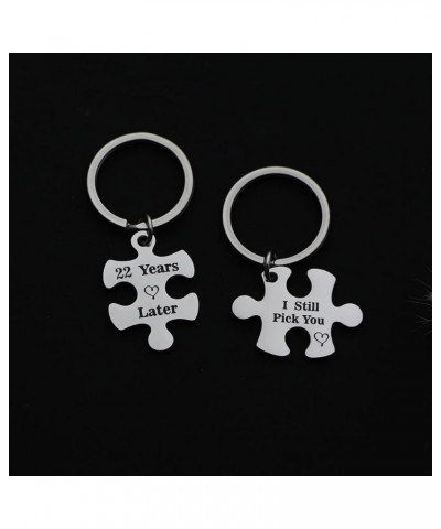 Anniversary Keychains Couple Keychain Set for Him and Her Wedding Valentine's Day Wedding Jewelry for Couple 22 Years Later I...