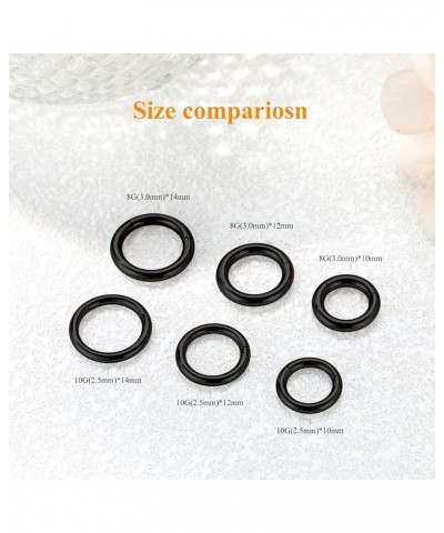 4G 6G 8G 10G 12G Clicker Rings 316L Surgical Steel Hinged Segment Hoop for Septum and Cartilage Earlobe Piercings, Diameter 1...