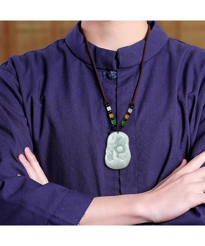 The Jadeite Dragon and Phoenix Auspicious Jade Pendant Necklace Shows Authenticity and is Suitable for Celebrating the Chines...