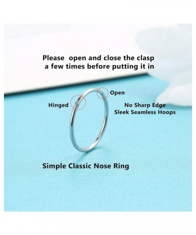 6-12Pcs 18g 20g Nose Rings for Women Men 316L Surgical Steel 16g Septum Ring Cute Tiny Cartilage Helix Conch Daith Tragus Ear...