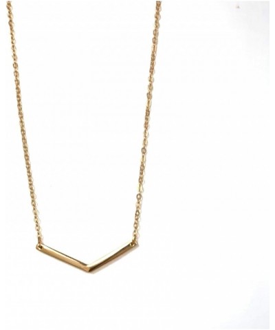 Gold Chevron Necklace, Geo Necklace, It's Not Hard to Make Decisions Once You Know What Your Values Are $12.53 Necklaces