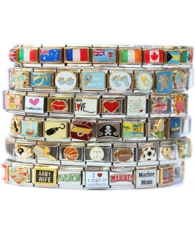 Italian Charm Starter Bracelet (18 links for standard size and 9 links for superlinks) Horse $9.35 Bracelets