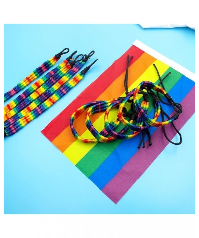 Rainbow LGBT Pride Bracelet Handmade Braided Friendship String Bracelet for Gay & Lesbian LGBTQ Wristband Adjustable Size 20P...