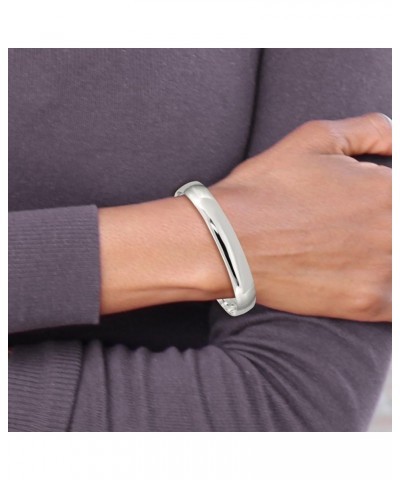 925 Sterling Silver 9.75mm Solid Plain Slip-On Bangle Bracelet 7.5" for Women $65.78 Bracelets