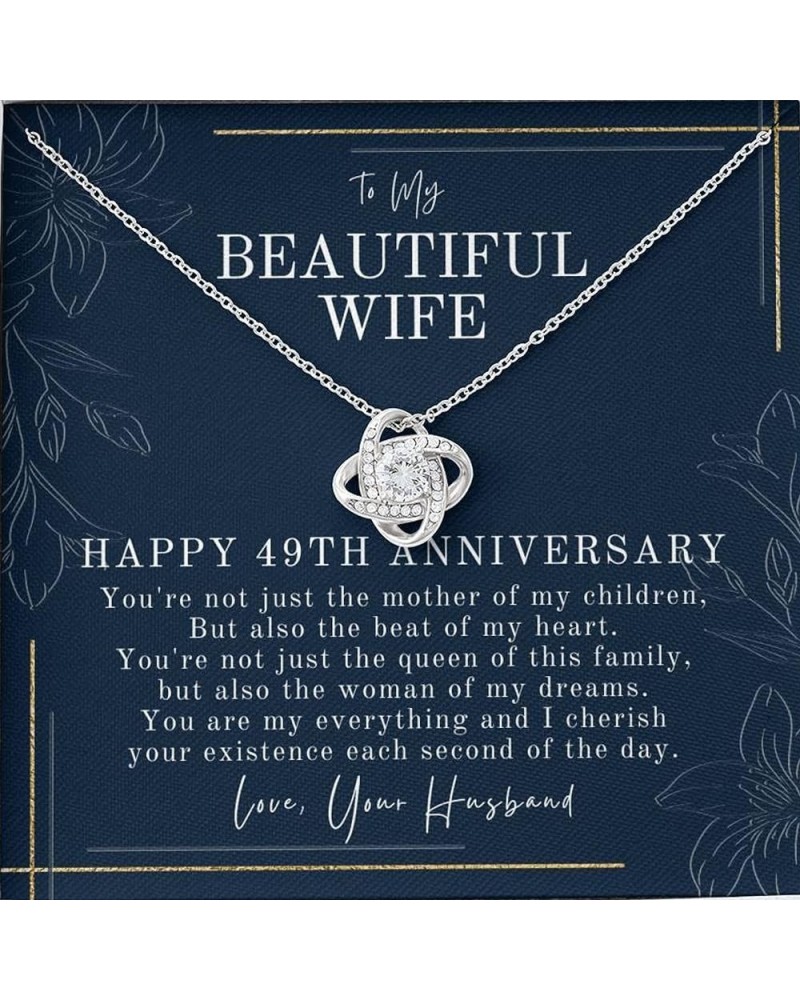 49th Anniversary Necklace Gift For Wife – 49 Year Wedding Jewelry Gift For Her – 49th Wedding Anniversary Wife Gift – 49 Year...