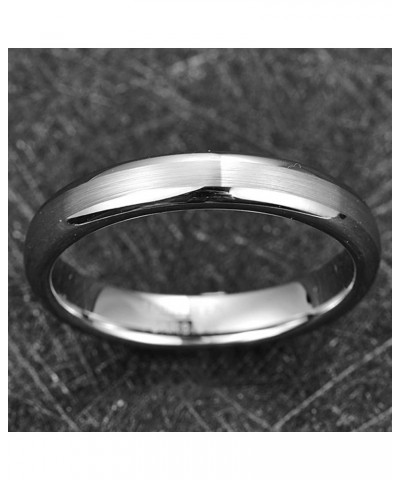 4mm/6mm Mens Rings Tungsten Rings for Women Silver Wedding Bands Brushed Polished Promise Rings for Women Engagement Ring Siz...