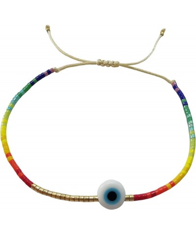 Pride Bracelet LGBTQ Lesbian Les Gay Bisexual Bracelets gifts for Men Women Teens Rb-Evil Eye $6.50 Bracelets