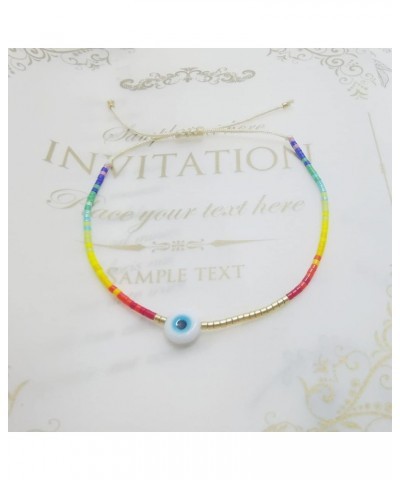 Pride Bracelet LGBTQ Lesbian Les Gay Bisexual Bracelets gifts for Men Women Teens Rb-Evil Eye $6.50 Bracelets