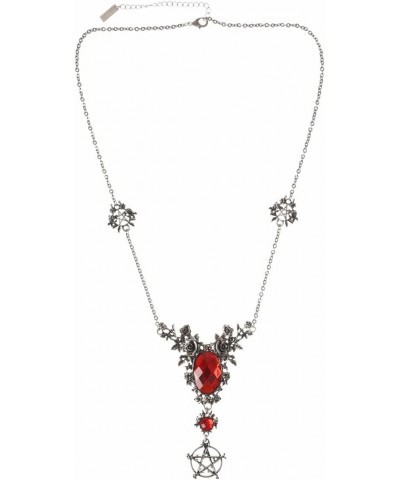 Eternal Grove Roses Flowers Thorns Gothic Pentagram Dangle Necklace $14.70 Necklaces