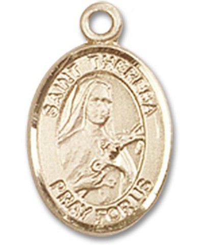 14 Karat Gold Catholic Patron Saint Medal Petite Charm Pendant, 1/2 Inch Saint Theresa $100.58 Pendants