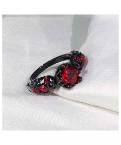 Couple Rings Matching Rings His Her Ring Red CZ Women's Wedding Ring Crown Rings women's size 8 & men's size 12 $10.58 Others