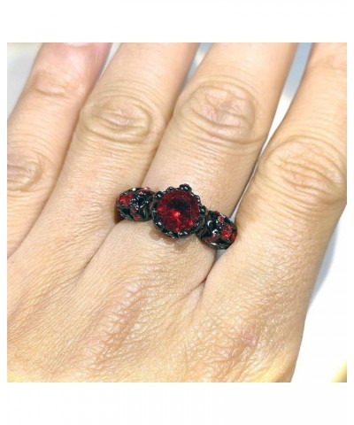 Couple Rings Matching Rings His Her Ring Red CZ Women's Wedding Ring Crown Rings women's size 8 & men's size 12 $10.58 Others