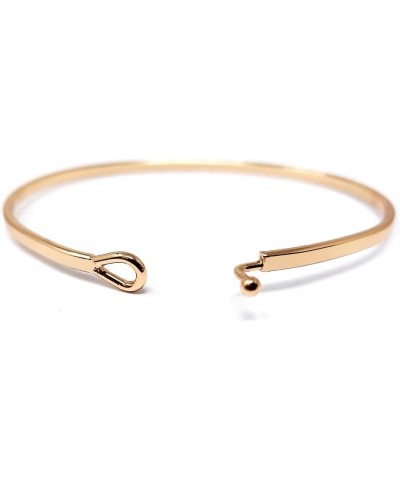 Mom Inspirational Messages Engraved Thin Bangle Hook Bracelets BASEBALL-ROSEGOLD Brass $8.31 Bracelets