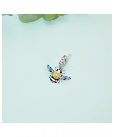 Mothers Day Gifts Bee Frog Charm Sterling Silver/Gold Plated Queen Bumble Bee Necklace Bead Honeycomb Bracelet Jewelry Birthd...