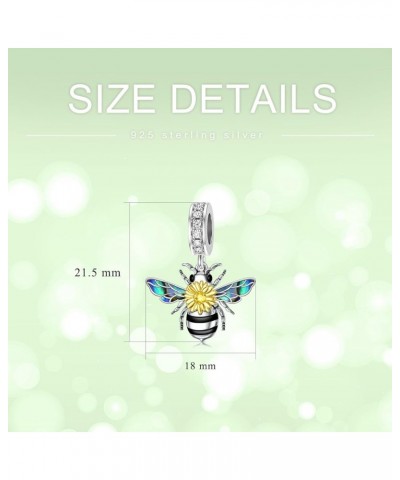 Mothers Day Gifts Bee Frog Charm Sterling Silver/Gold Plated Queen Bumble Bee Necklace Bead Honeycomb Bracelet Jewelry Birthd...