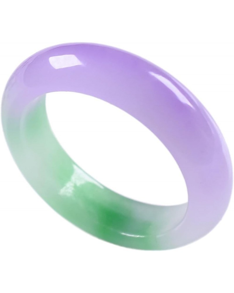 Jade Ring for Women, Lavender Ice Jade Band Ring 100% Real Stone Natural Jade Jewelry Crafts Gifts for Women,Size (6-11) Purp...