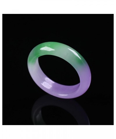 Jade Ring for Women, Lavender Ice Jade Band Ring 100% Real Stone Natural Jade Jewelry Crafts Gifts for Women,Size (6-11) Purp...