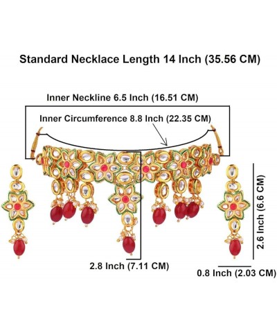 Indian Bollywood Traditional Kundan Pearl Wedding Choker Necklace Earrings Jewelry set Style 8 $12.32 Jewelry Sets