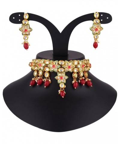 Indian Bollywood Traditional Kundan Pearl Wedding Choker Necklace Earrings Jewelry set Style 8 $12.32 Jewelry Sets