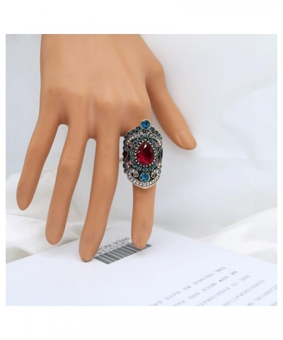 Retro Resin Crystal Stone Cocktail Rings Gothic Hip Hop Punk Crystal Engagement Wedding Statement Rings Uniquely Stylish Jewe...