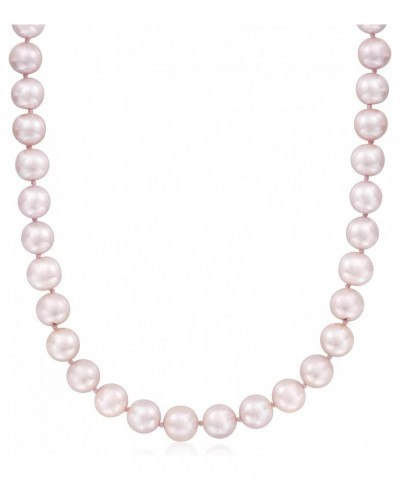 10-11mm Cultured Pearl Necklace with 14kt Yellow Gold Pink Pearl 16.0 Inches $102.96 Necklaces